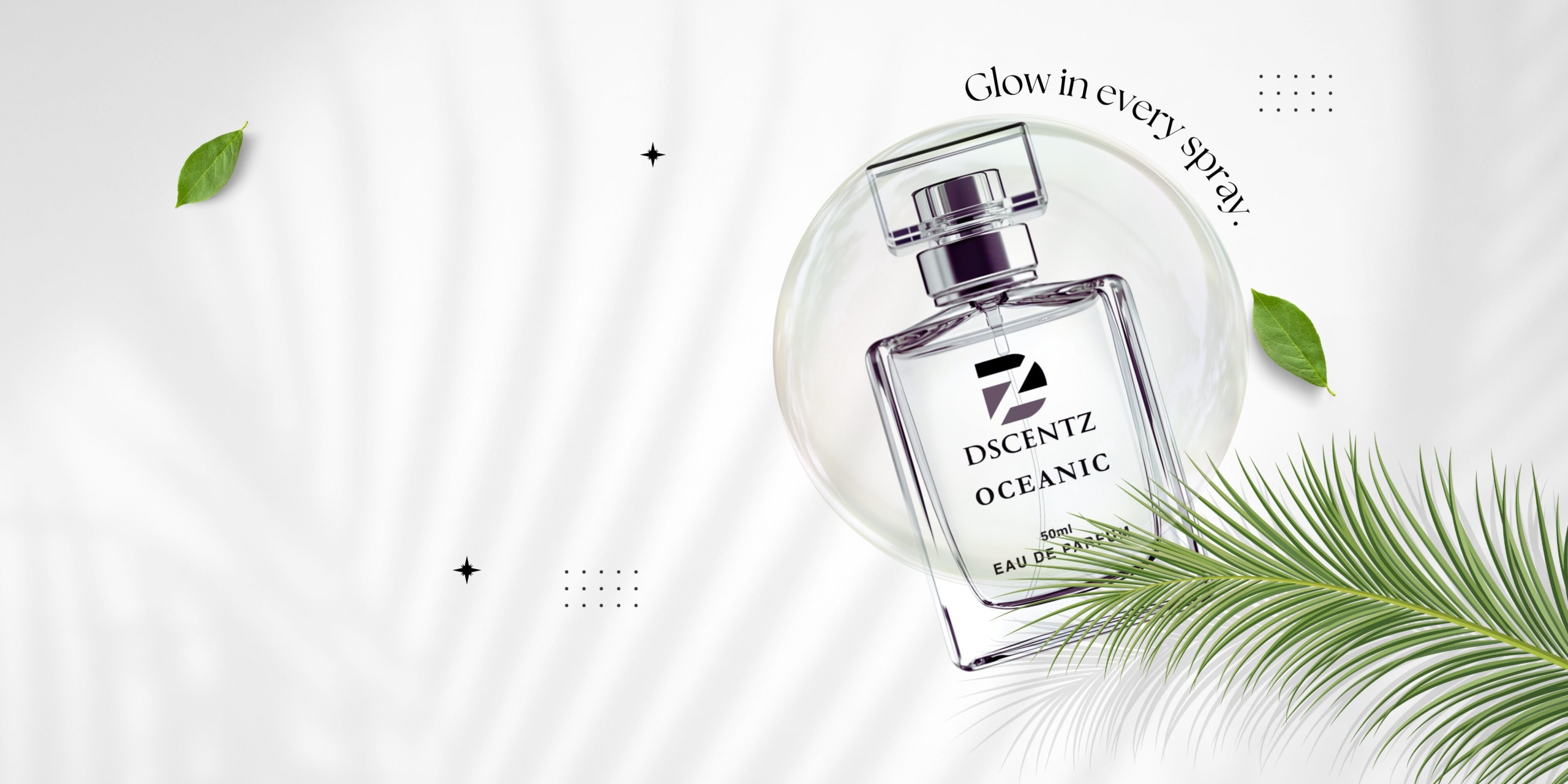 White Black Modern Natural Skincare Products Banner